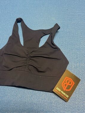 Born Primitive Black Ruched Racerback Sports Bra